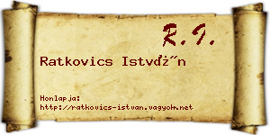 Ratkovics István névjegykártya