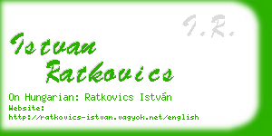 istvan ratkovics business card